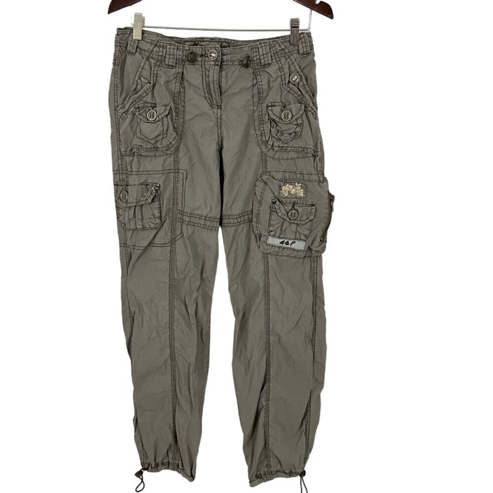 Abercrombie Vintage Cargo Pants Embroidered Women Size 6